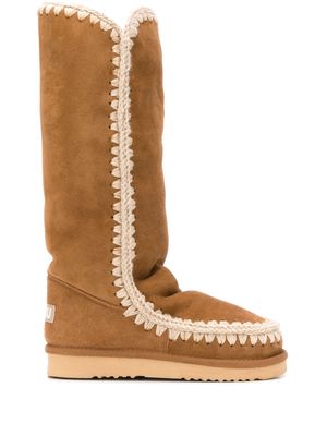 Mou woven detail boots - Brown