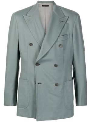 Brioni fitted double-breasted blazer - Green