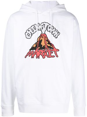 MARKET logo-print hoodie - White