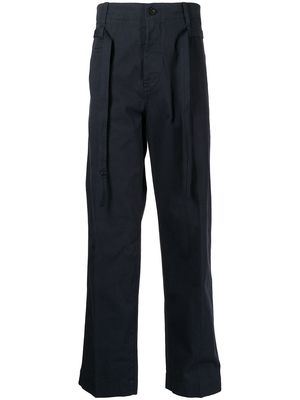 Craig Green tied-waist straight-leg trousers - Blue