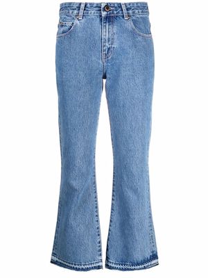 RED Valentino cropped flared jeans - Blue