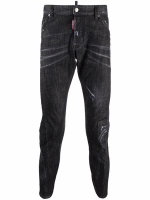 Dsquared2 distressed tapered jeans - Black