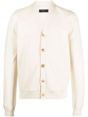 AMIRI buttoned-up cashmere cardigan - Neutrals