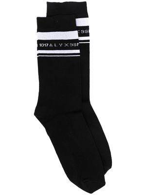 1017 ALYX 9SM logo intarsia mid-calf socks - Black