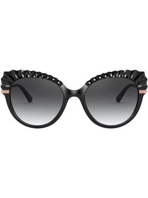 Dolce & Gabbana Eyewear Plissé cat-eye sunglasses - Black