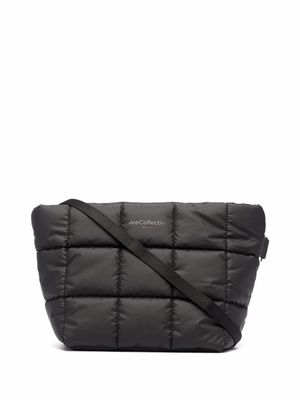 VeeCollective logo-print padded shoulder bag - Black
