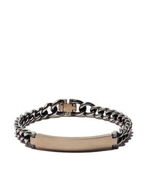 hum identity chain bracelet - Silver and gold