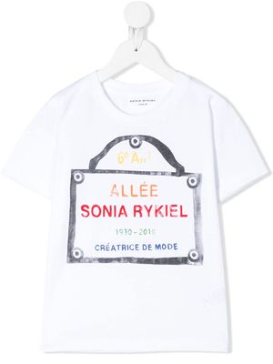 SONIA RYKIEL ENFANT logo print short-sleeve T-shirt - White