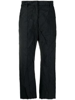 MM6 Maison Margiela crinkled cropped trousers - Black