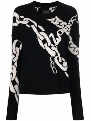 Zadig&Voltaire intarsia-knit cashmere jumper - Black