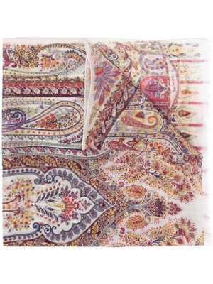 ETRO paisley-print silk scarf - Neutrals