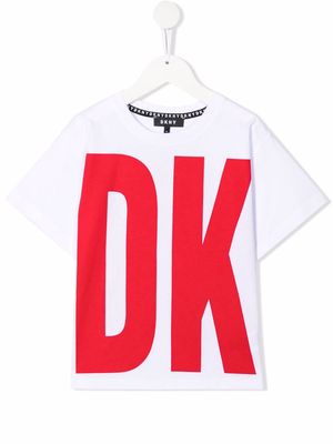 Dkny Kids oversized logo-print T-shirt - White