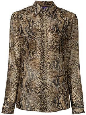 Ralph Lauren Collection snakeskin print shirt - Brown