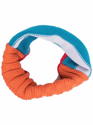 colville colour-block striped snood scarf - Orange