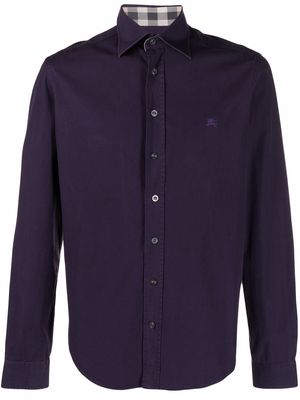 Burberry Pre-Owned 2000's logo-embroidered shirt - Purple
