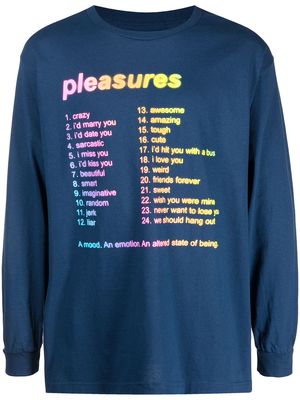 Pleasures Mood long-sleeved T-shirt - Blue