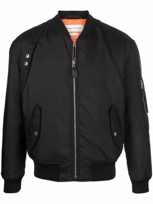 Alexander McQueen harness bomber jacket - Black