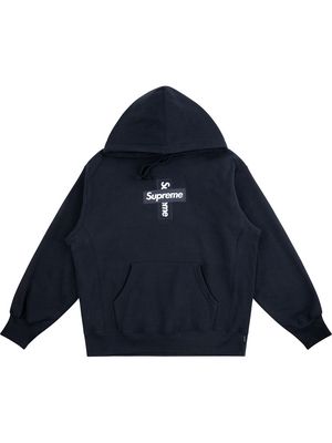 Supreme cross box logo hoodie - Blue
