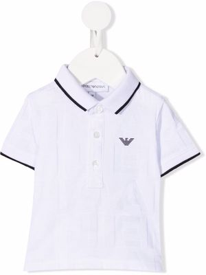 Emporio Armani Kids logo-patch short-sleeved polo shirt - White