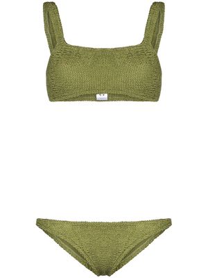 Hunza G Xandra wrinkled bikini set - Green