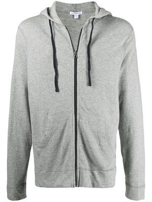 James Perse vintage cotton zip-front hoodie - Grey