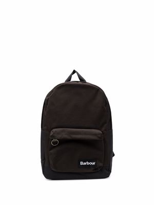 Barbour logo-patch pocket backpacks - Green