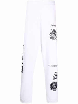 Moncler Genius logo-print sweatpants - White