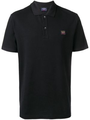 Paul & Shark logo patch polo shirt - Black