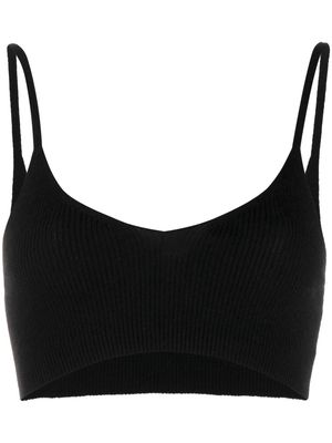 Cashmere In Love Alessi knitted cashmere bralette - Black