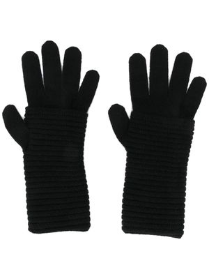 Blanca Vita knitted cashmere gloves - Black