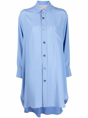 Blanca Vita patch-pocket shirt dress - Blue
