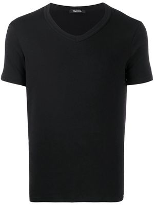 TOM FORD V-neck cotton T-shirt - Black
