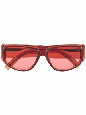 Givenchy Eyewear logo-plaque square-frame sunglasses - Red