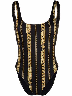 Versace Chain low back swimsuit - Black