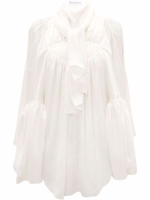 JW Anderson cowl-neck flared blouse - White