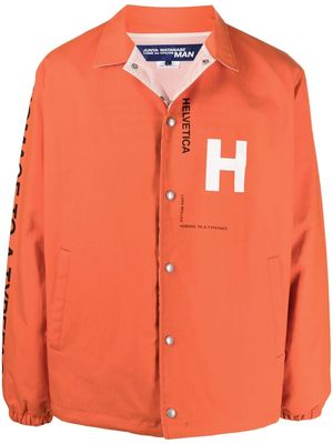 Junya Watanabe MAN logo-detail shirt jacket - Orange