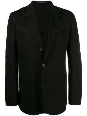 Yohji Yamamoto notched-lapel single-breasted jacket - Black
