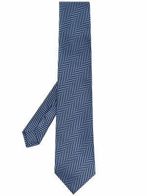ETRO diagonal-stripe silk tie - Blue