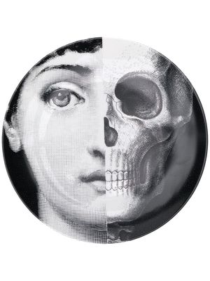 Fornasetti skull portrait plate - Black