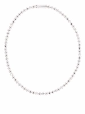 Le Gramme 51g polished beaded necklace - Silver