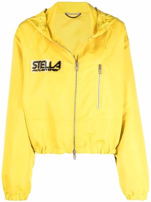 Stella McCartney logo-patch hooded jacket - Yellow