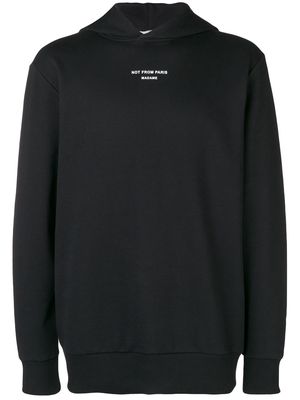Drôle De Monsieur slogan hoodie - Black