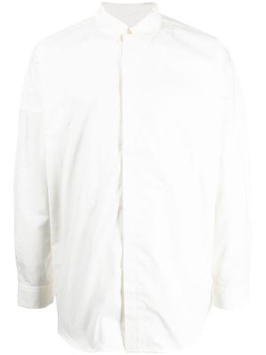 Attachment patch-pocket concealed shirt - White