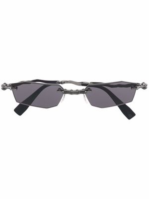 Kuboraum H40 rectangle-frame sunglasses - Black