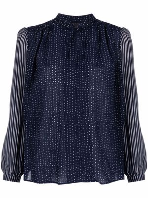 Rag & Bone Carly geometric-print blouse - Blue