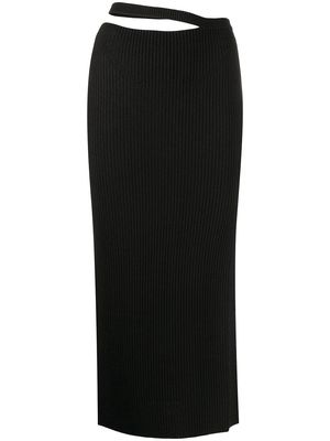 Anna October cut out-detail maxi skirt - Black