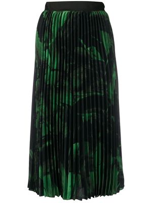 Off-White brushstroke plissé skirt - Green