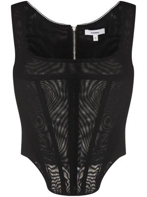 Miaou Campbell corset-style top - Black