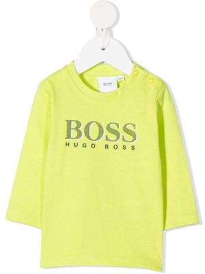 BOSS Kidswear logo-print cotton T-Shirt - Green