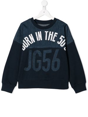 John Galliano Kids printed sweatshirt - Blue